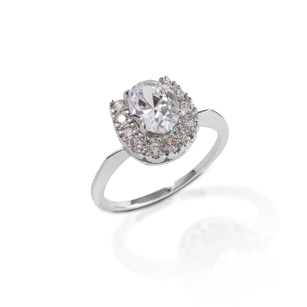 Kelly Herd® Horseshoe with Oval Solitaire Ring - Cox Ranch Supply