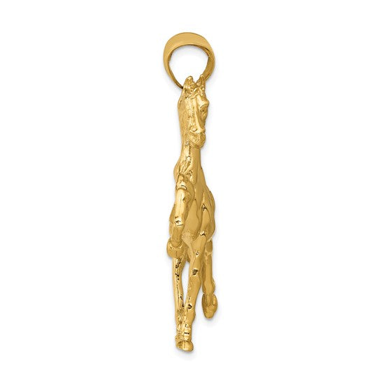 Gaited Horse Pendant in 14K Yellow Gold - Cox Ranch Supply