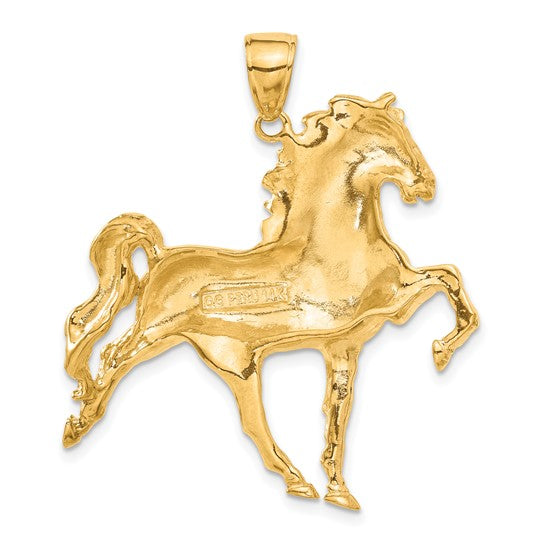 Gaited Horse Pendant in 14K Yellow Gold - Cox Ranch Supply