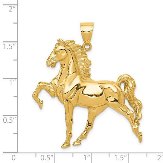 Gaited Horse Pendant in 14K Yellow Gold - Cox Ranch Supply