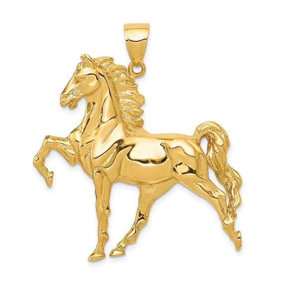 Gaited Horse Pendant in 14K Yellow Gold - Cox Ranch Supply