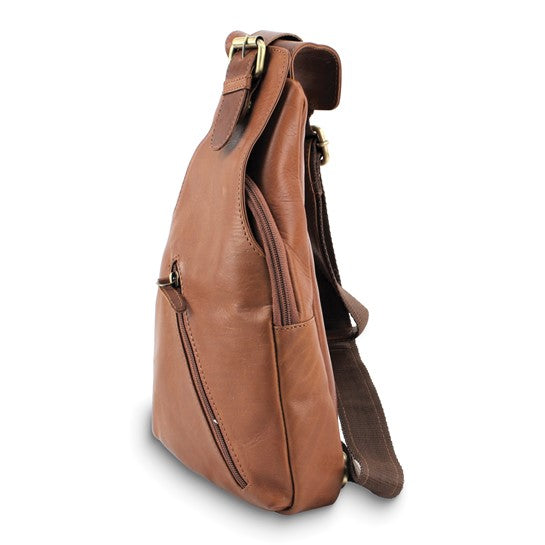 bison leather backpacks American Bison Leather Sling Backpack in Brown – Cox Ranch Supply