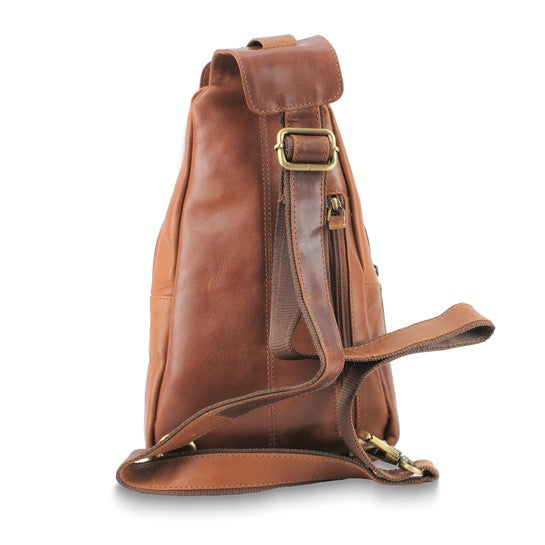 bison leather backpacks American Bison Leather Sling Backpack in Brown – Cox Ranch Supply