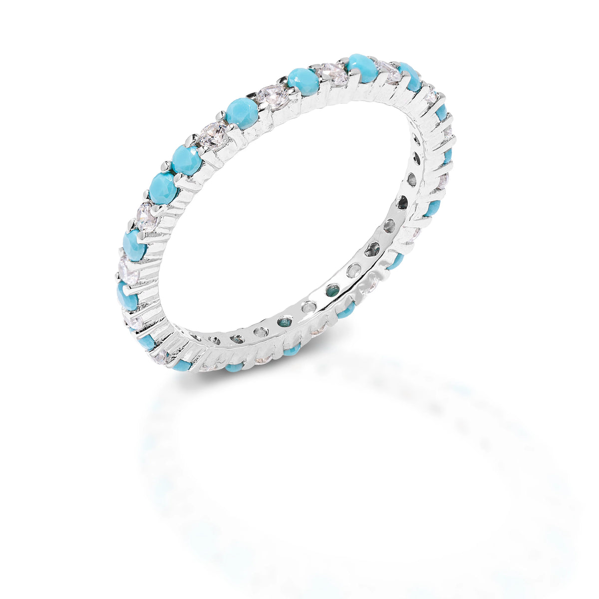 Kelly Herd® Turquoise and CZ Anniversary Stackable Rings – Cox Ranch Supply