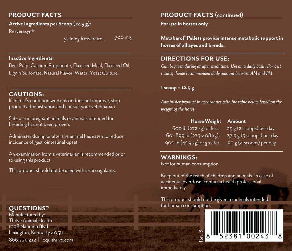 Metaborol™ Powder or Pellets by Equithrive® - Cox Ranch Supply