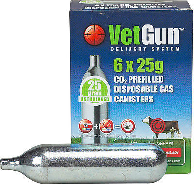 VetGun™ 25g CO2 Cartridge 6 Pack by AgriLabs - Cox Ranch Supply