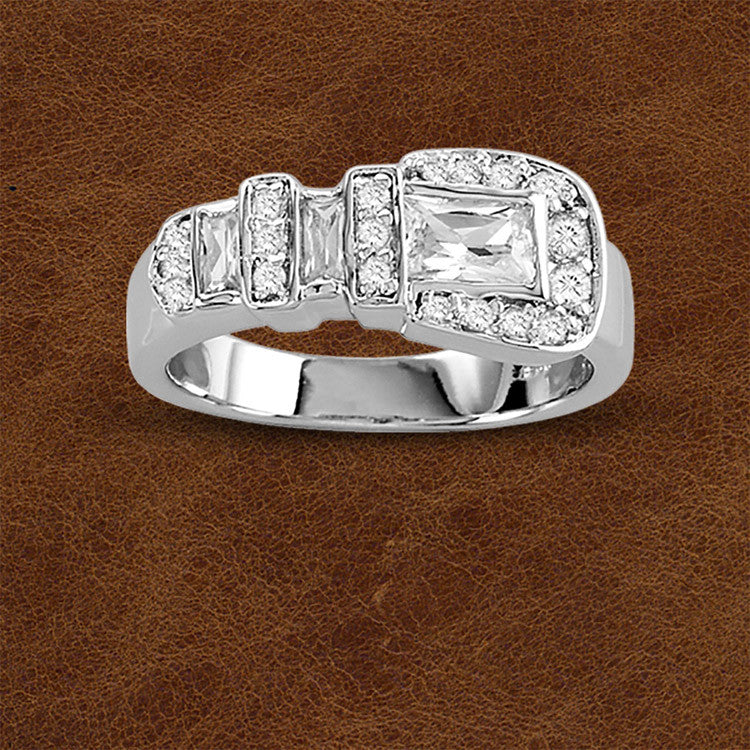 Kelly Herd® Jewelry Pave Buckle Ring - Cox Ranch Supply