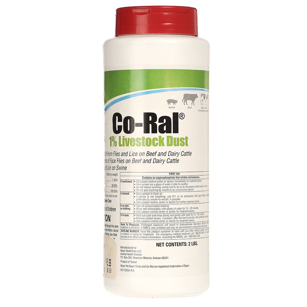 Co-Ral 1% Livestock Dust 2 lb or 12.5 lb refill - Cox Ranch Supply