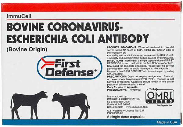 First Defense® Bolus for Beef or Dairy Calves by ImmuCell - Cox Ranch Supply