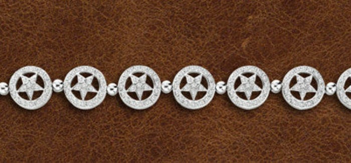 Kelly Herd® Texas Star Bracelet 12mm wide 7.5" long - Cox Ranch Supply