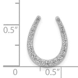 Diamond Horseshoe Pendant Slide .25 Ct. in 14K White Gold