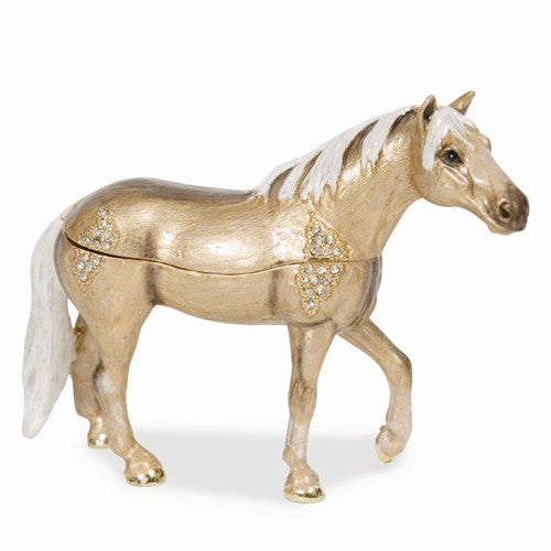 Palomino Horse Trinket Box with Necklace - Cox Ranch Supply