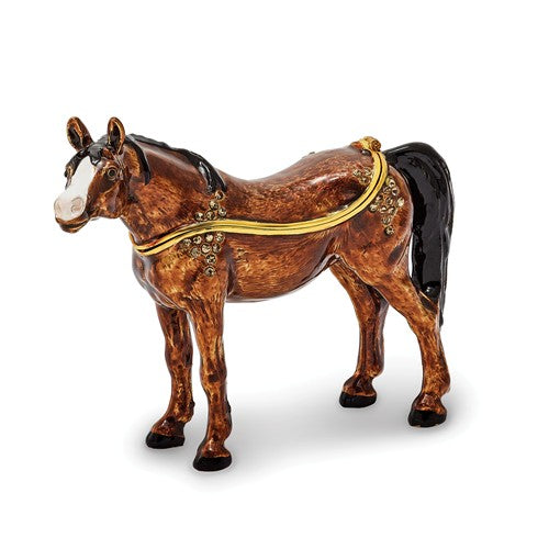 Bay Horse Trinket Box with Necklace - Cox Ranch Supply