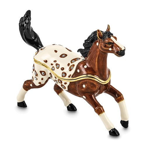 Appaloosa Horse Trinket Box with Necklace - Cox Ranch Supply