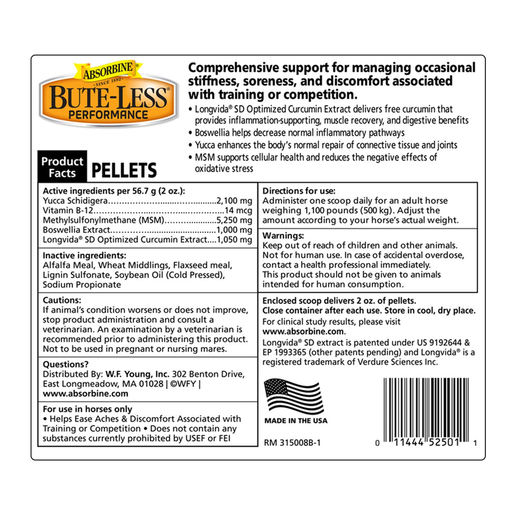 Bute-Less® Comfort & Recovery Support Performance Pellets - Cox Ranch Supply
