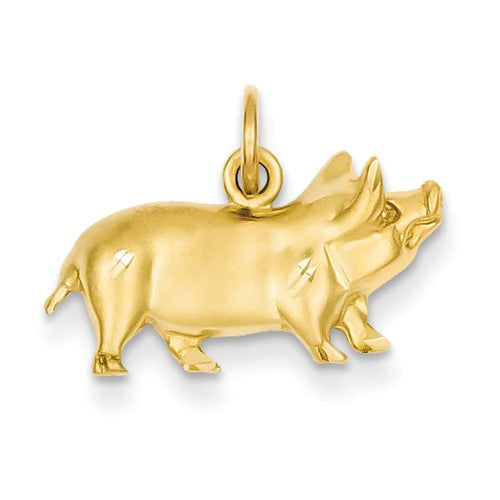 Pig Pendant Whimsical Pig Pendant in 14K Yellow Gold C1160 - Cox Ranch Supply