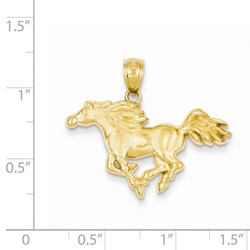 Horse Pendant Running Wild Horse Pendant in 14K Yellow Gold C4041 - Cox Ranch Supply