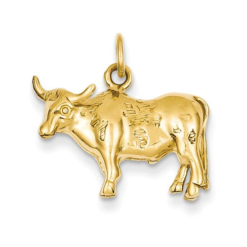 Longhorn Steer Pendant in 14K Yellow Gold C541 - Cox Ranch Supply