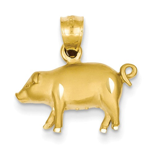 Pig Pendant in 14K Yellow Gold K3319 - Cox Ranch Supply