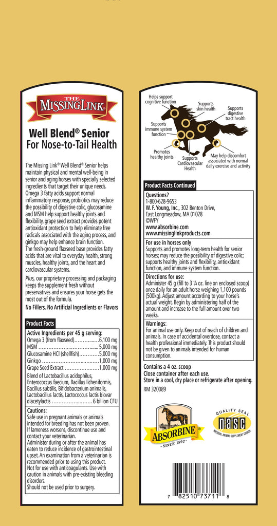 Missing Link® Well Blend® Senior Equine Supplement - Cox Ranch Supply