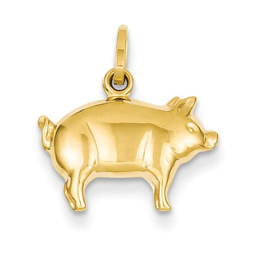 Pig Pendant in 14K Yellow Gold XCH170 - Cox Ranch Supply